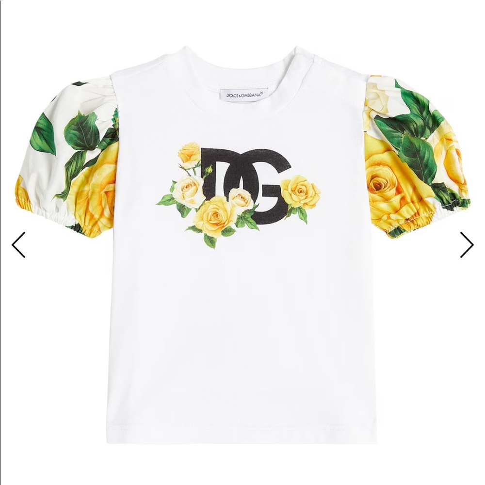 Dolce & Gabbana kids - Baby Floral cotton jersey t- shirt